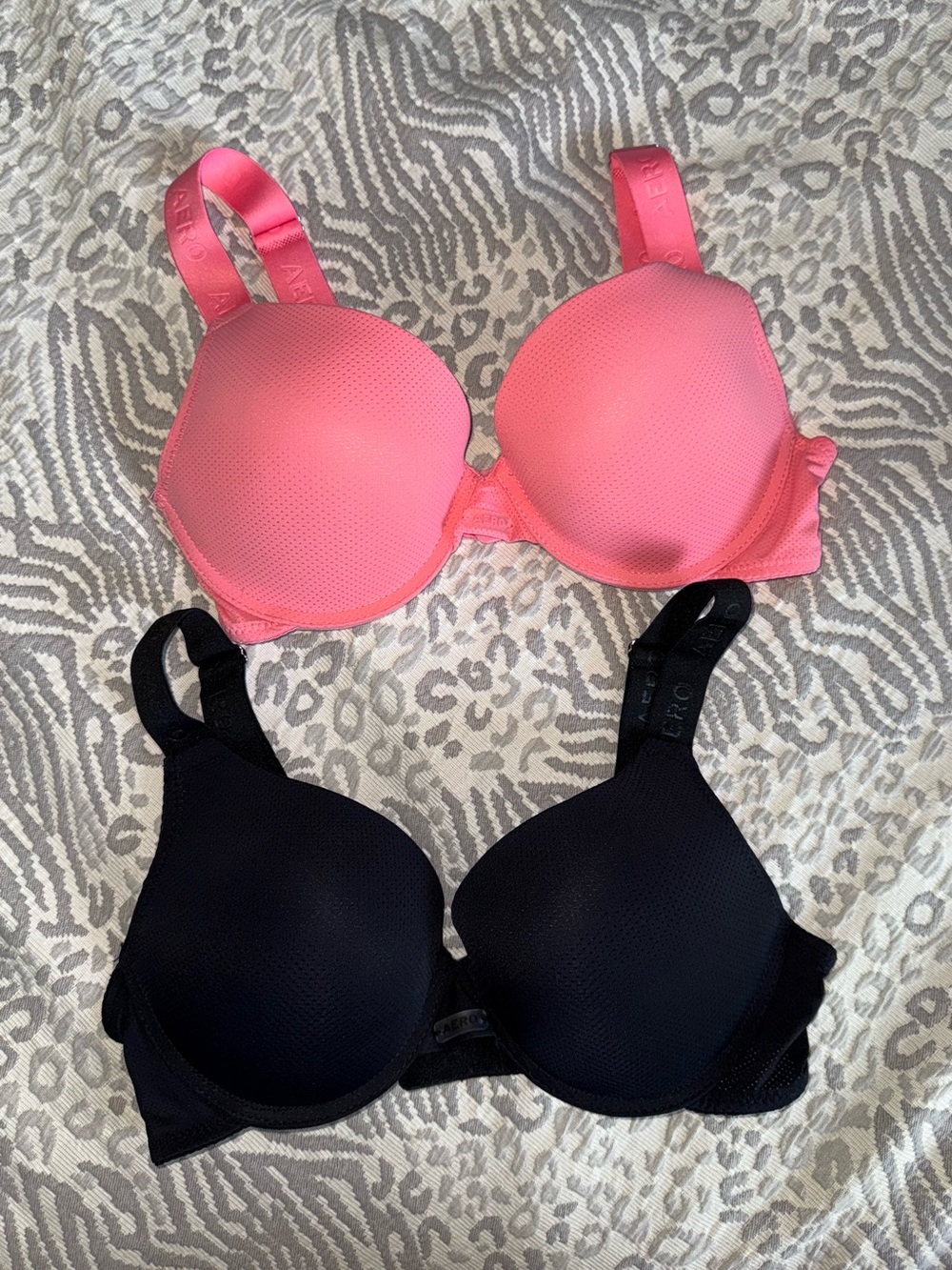 Aeropostale Pink & Black Push Up Bras